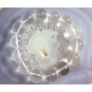 Big and Bold Clear Quartz Beaded Bracelet - 14mm - Stretches